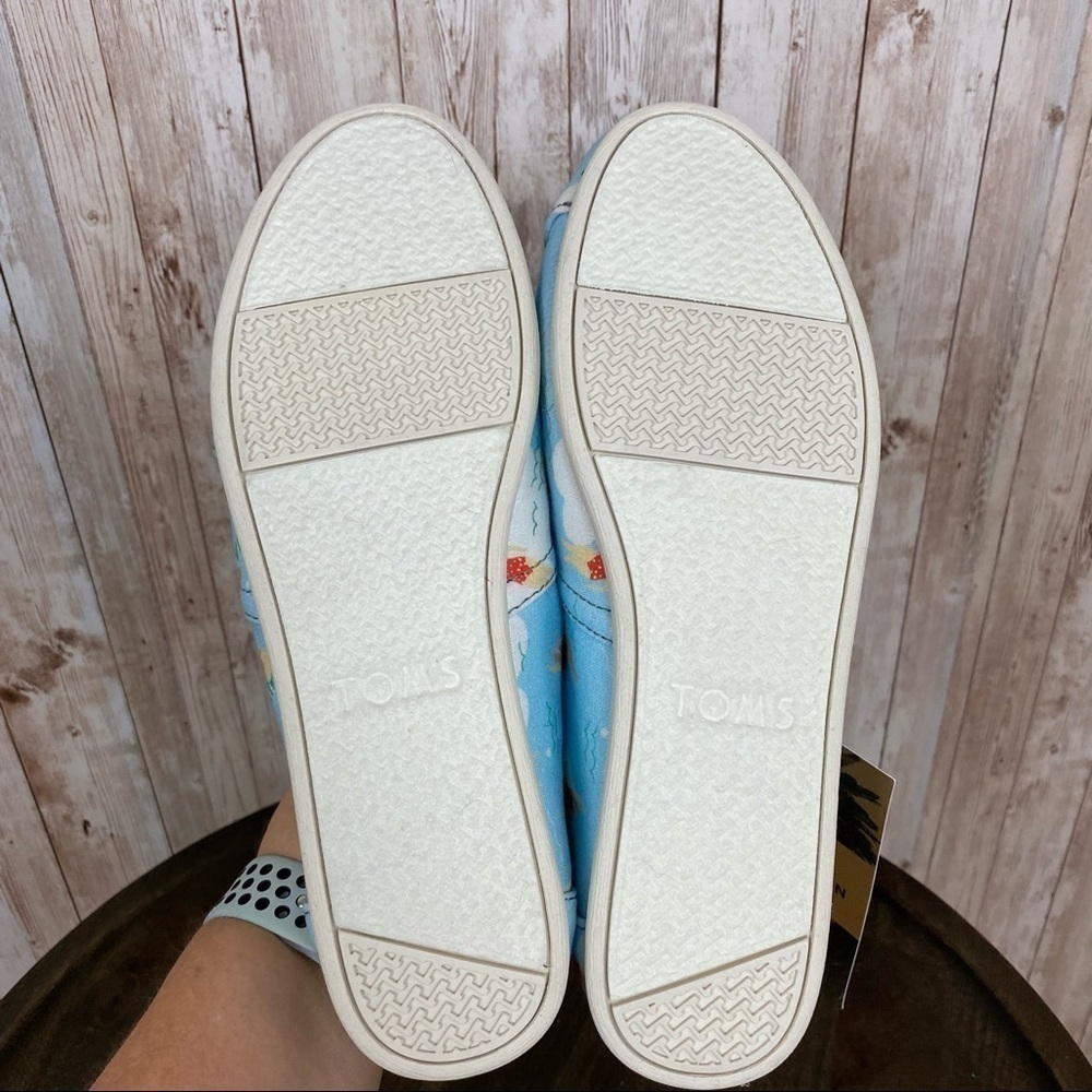TOMS Classic Alpargata Blue Glow Swimmers Slip On Shoe Size 7.5 Women - Picture 8 of 13